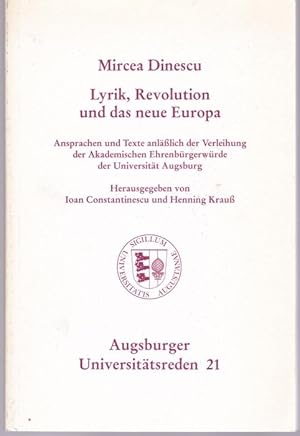 Lyrik, Revolution und das neue Euro-pa. Ansprachen und Texte anläßlich der Verleihung der Akademi...