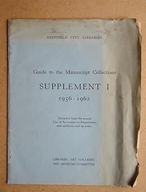 Seller image for Guide to the Manuscript Collections Supplement I 1956-1962. for sale by N. G. Lawrie Books