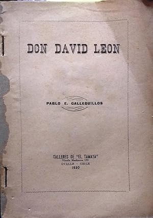 Don David León. Prólogo J. E. Peña Villalón