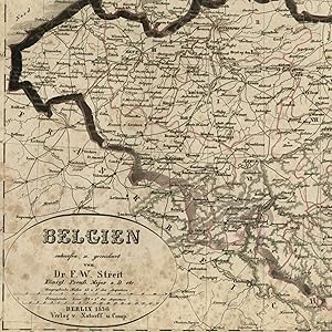 Belgium Belgien Europe 1836-7 uncommon Streit old map