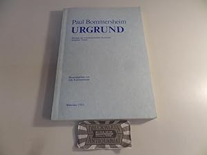 Seller image for Urgrund. Beitrge zur transzendentalen Synthetik religiser Typen. for sale by Druckwaren Antiquariat