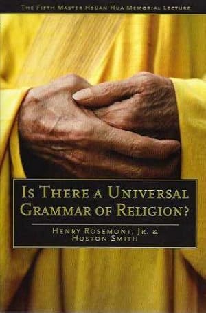 Seller image for IS THERE A UNIVERSAL GRAMMAR OF RELIGION for sale by By The Way Books