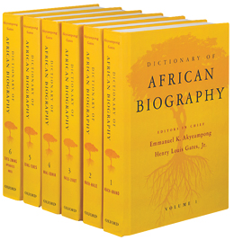 DICTIONARY OF AFRICAN BIOGRAPHY: Six volumes