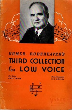 Seller image for RODEHEAVER'S COLLECTION FOR LOW VOICE NO. 3 for sale by By The Way Books