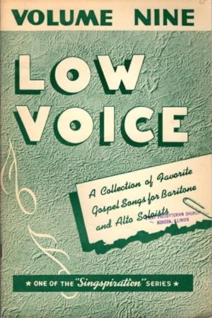 Seller image for CHOICE COLLECTION OF GOSPEL SOLOS FOR LOW VOICE BOOK NUMBER NINE for sale by By The Way Books