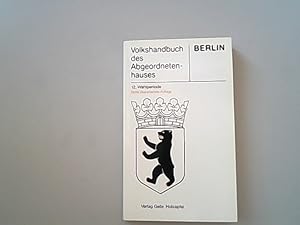 Bild des Verkufers fr Abgeordnetenhaus von Berlin, 12. Wahlperiode. Volkshandbuch zum Verkauf von Antiquariat Bookfarm