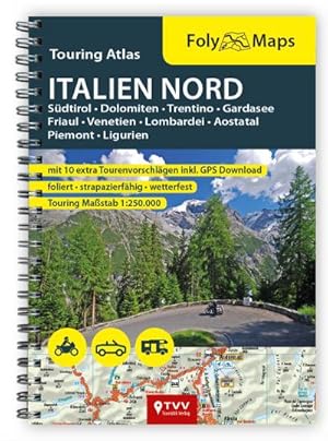 Bild des Verkufers fr FolyMaps Touringatlas Italien Nord 1:250.000 : FolyMap Atlas zum Verkauf von AHA-BUCH GmbH