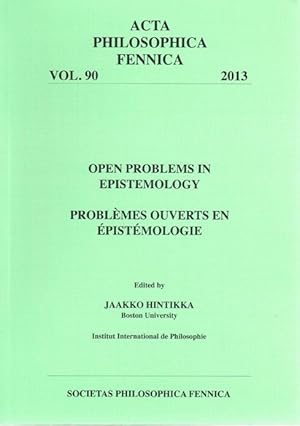 Seller image for Open problems in epistemology = Problmes ouverts en pistmologie for sale by Joseph Burridge Books