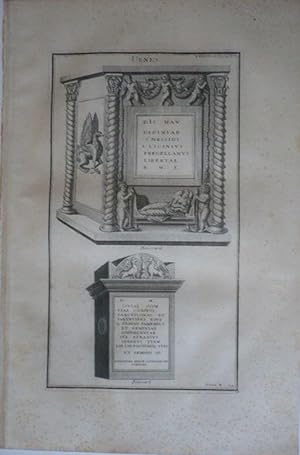 Urnes. Kupferstich Tafel XXIX aus Montfaucon, Bernard de: L'Antiquite Expliquee.Tome Cinquieme. D...