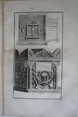 Urnes Sepulcrales. Kupferstich Tafel LIV aus Montfaucon, Bernard de: L'Antiquite Expliquee.Tome C...