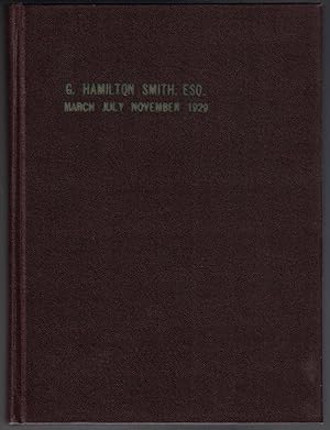 Catalogue of a Collection of War Medals and Decorations formed by the late George Hamilton Smith,...