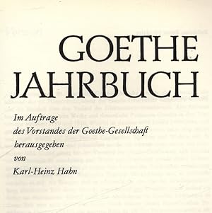 Seller image for Probleme der japanischen "Faust"-bersetzung. GOETHE JAHRBUCH, EINHUNDERTUNDFNFTER BAND. for sale by Antiquariat Bookfarm
