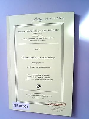 Immagine del venditore per Geomorphologie und Landschaftskologie. 17 Bonner geographische Abhandlungen ; H. 85. venduto da Antiquariat Bookfarm