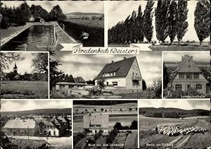 Bild des Verkufers fr Ansichtskarte / Postkarte Bredenbeck Wennigsen am Deister, Badeanstalt, Pappelallee, Gemeindehaus, Landschulheim zum Verkauf von akpool GmbH