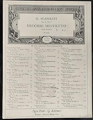 Seller image for Vecchio Minuetto for Piano Op.18, no.2 for sale by Shore Books