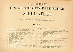 Bild des Verkufers fr Spruners historisch - geographischer Schul - Atlas ( Schulatlas ) Drei und zwanzig ( 23 ) colorierte Karten in Kupferstich. 9. Aufl., 1877 zum Verkauf von Buecherstube Eilert, Versandantiquariat