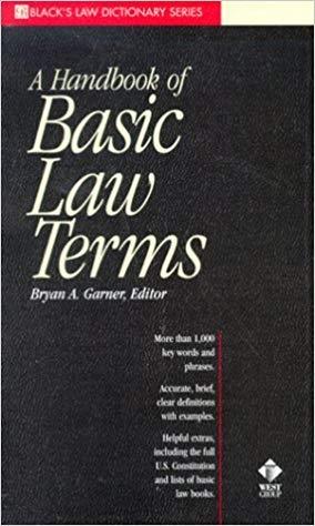 Seller image for Black's Handbook of Basic Law Terms for sale by BarristerBooks