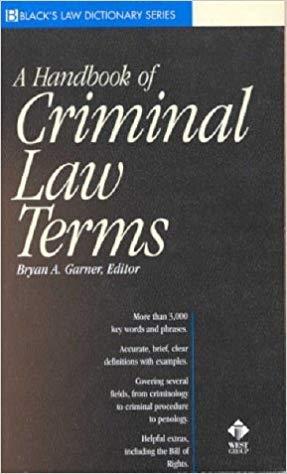 Image du vendeur pour Black's Handbook of Criminal Law Terms mis en vente par BarristerBooks