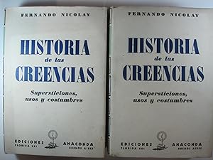 Seller image for HISTORIA DE LAS CREENCIAS, SUPERSTICIONES, USOS Y COSTUMBRES: 2 VOL for sale by Costa LLibreter