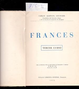 Image du vendeur pour FRANCES , METODO COMPLETO - TERCER CURSO - mis en vente par Libreria 7 Soles