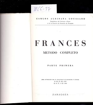 Image du vendeur pour FRANCES , METODO COMPLETO - PRIMERA PARTE - mis en vente par Libreria 7 Soles