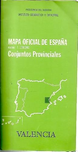 Immagine del venditore per MAPA OFICIAL DE ESPAA. ESCALA 1:200.000. CONJUNTOS PROVINCIALES. VALENCIA. venduto da Librera Javier Fernndez