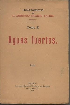 Imagen del vendedor de AGUAS FUERTES. a la venta por Librera Javier Fernndez