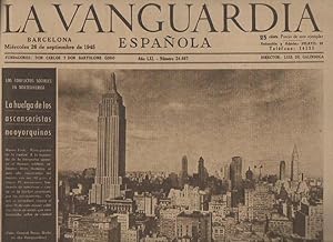 Imagen del vendedor de LA VANGUARDIA ESPAOLA. AO LXI. NUMERO 24.667. MIERCOLES 26 DE SEPTIEMBRE DE 1945. a la venta por Librera Javier Fernndez