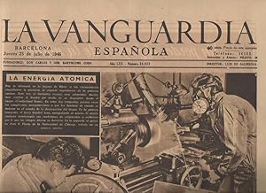 Imagen del vendedor de LA VANGUARDIA ESPAOLA. AO LXII. NUMERO 24.923. JUEVES 25 DE JULIO DE 1946. a la venta por Librera Javier Fernndez