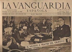 Imagen del vendedor de LA VANGUARDIA ESPAOLA. AO LXII. NUMERO 24.968. DOMINGO 15 DE SEPTIEMBRE DE 1946. a la venta por Librera Javier Fernndez