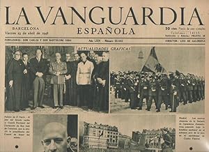 Imagen del vendedor de LA VANGUARDIA ESPAOLA. AO LXIV. NUMERO 25.465. VIERNES 23 DE ABRIL DE 1948. a la venta por Librera Javier Fernndez