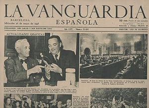 Imagen del vendedor de LA VANGUARDIA ESPAOLA. AO LXIV. NUMERO 25.493. MIERCOLES 26 DE MAYO DE 1948. a la venta por Librera Javier Fernndez