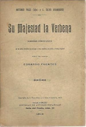 Imagen del vendedor de SU MAJESTAD LA VERBENA. a la venta por Librera Javier Fernndez