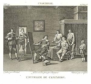 L'atelier de Craesbeeck [Peintre faisant un portrait]. GALERIE DU MUSÉE NAPOLÉON - Nº 147 de la I...