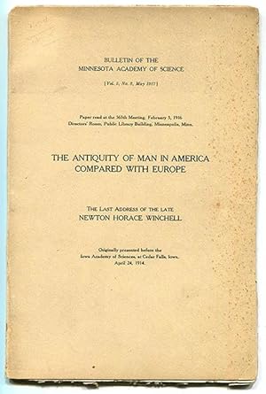 The Antiquity of Man in America Compared with Europe (Bulletin of the Minnesota Academy of Scienc...