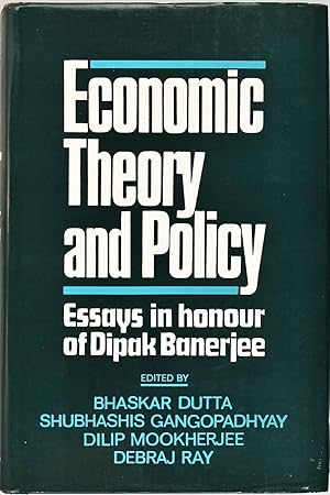 Imagen del vendedor de Economic Theory and Policy: Essays in Honour of Dipak Banerjee a la venta por Firefly Bookstore