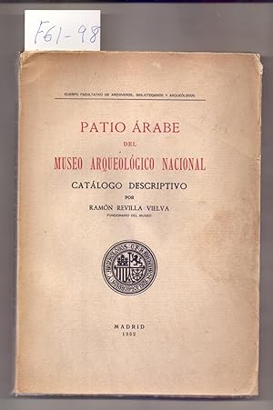Bild des Verkufers fr PATIO ARABE DEL MUSEO ARQUEOLOGICO NACIONAL, CATALOGO DESCRIPTIVO zum Verkauf von Libreria 7 Soles