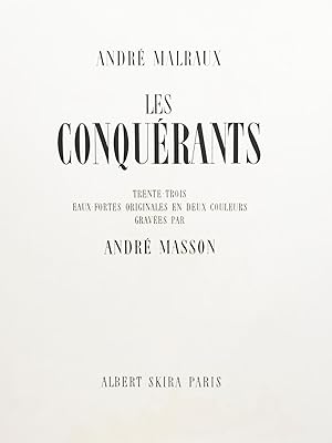 Seller image for Les Conqurants for sale by Antiquariat Dietrich Schneider-Henn