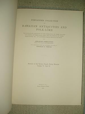 Image du vendeur pour Fornander Collection of Hawaiian Antiquities and Folk-lore.,. [Third Series, Part Three] mis en vente par Expatriate Bookshop of Denmark