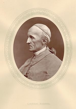 Immagine del venditore per Portrait Photograph of Manning, Head and Shoulders, in profile, oval, by Lock & Whitfield. venduto da R.G. Watkins Books and Prints