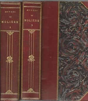 Oeuvres complètes de Molière. Précédées de la Vie de Molière par Voltaire. Tome premier et second.