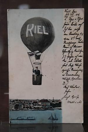 Seller image for AK Kiel Fesselballon Marine gel. 1904 Chromlithographie for sale by Altstadt-Antiquariat Nowicki-Hecht UG