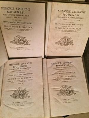 Memorie storiche modenesi col Codice Diplomatico. Illustrato con note dal Cavaliere Abate Girolam...