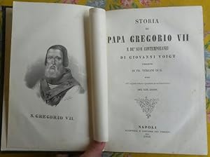 Bild des Verkufers fr STORIA DI PAPA GREGORIO VII E DE' SUOI CONTEMPORANEI. Versione di F. Vergani di G. fatta sull'originale tedesco e preceduta da un'introduzione del Can. Jager. zum Verkauf von studio bibliografico pera s.a.s.