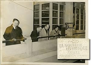 Bourvil and company (Two original press photographs of the French actor, circa late 1950s)