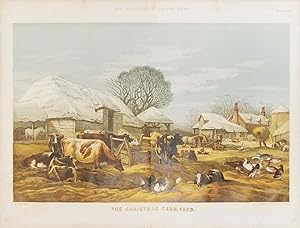 The Christmas Farm-Yard. [19th century color wood-engraved image of animals in the farm yard).