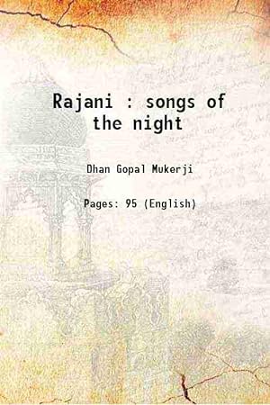 Seller image for Rajani : songs of the night 1916 for sale by Gyan Books Pvt. Ltd.