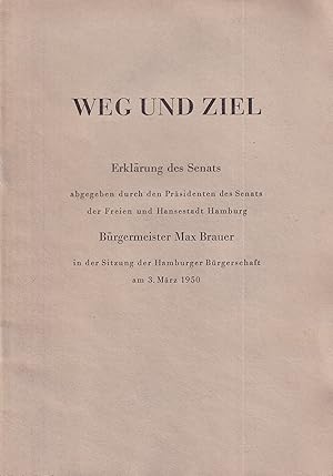 Image du vendeur pour Weg und Ziel. mis en vente par Antiquariat Reinhold Pabel