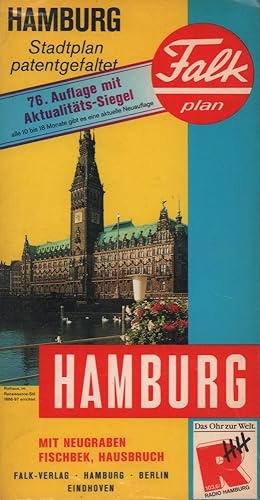 Falk-Plan Hamburg : Stadtplan [No. 105]. 76. Aufl. mit Aktualitäts-Siegel. Mit Neugraben, Fischbe...