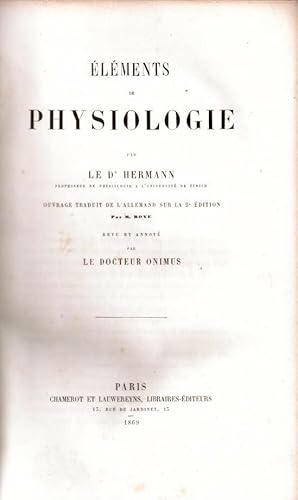 Éléments de physiologie